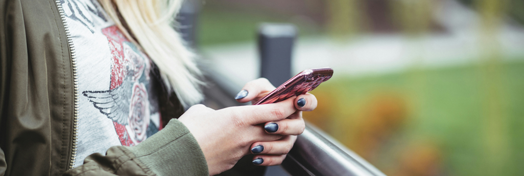 Person using mood tracking app